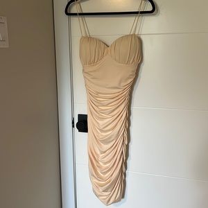 Cream bodycon dress